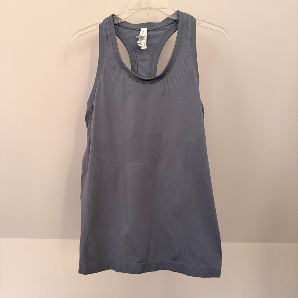 Athleta Momentum Seamless Sport Length Tank in Gray-Blue, GUC, Size L - Picture 1 of 3